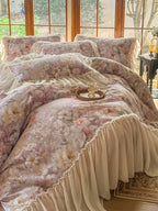 Maison Ruffle Printed Cotton Muslin Duvet Cover original reference image 5