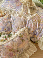 Maison Ruffle Printed Cotton Muslin Duvet Cover original reference image 7