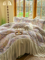 Maison Ruffle Printed Cotton Muslin Duvet Cover original reference image 9