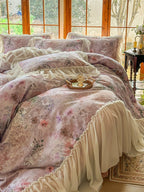 Maison Ruffle Printed Cotton Muslin Duvet Cover original reference image 15
