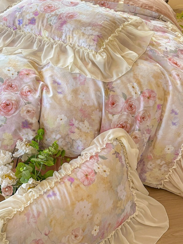 Maison Ruffle Printed Cotton Muslin Duvet Cover original reference image 18