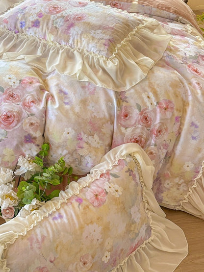 Maison Ruffle Printed Cotton Muslin Duvet Cover original reference image 18