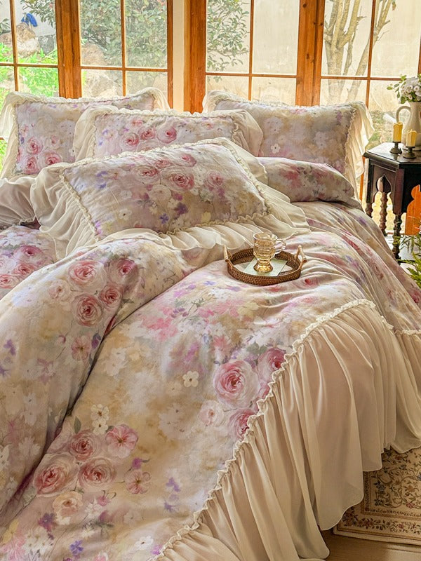 Maison Ruffle Printed Cotton Muslin Duvet Cover original reference image 20