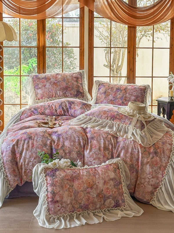Maison Ruffle Printed Cotton Muslin Duvet Cover original reference image 22