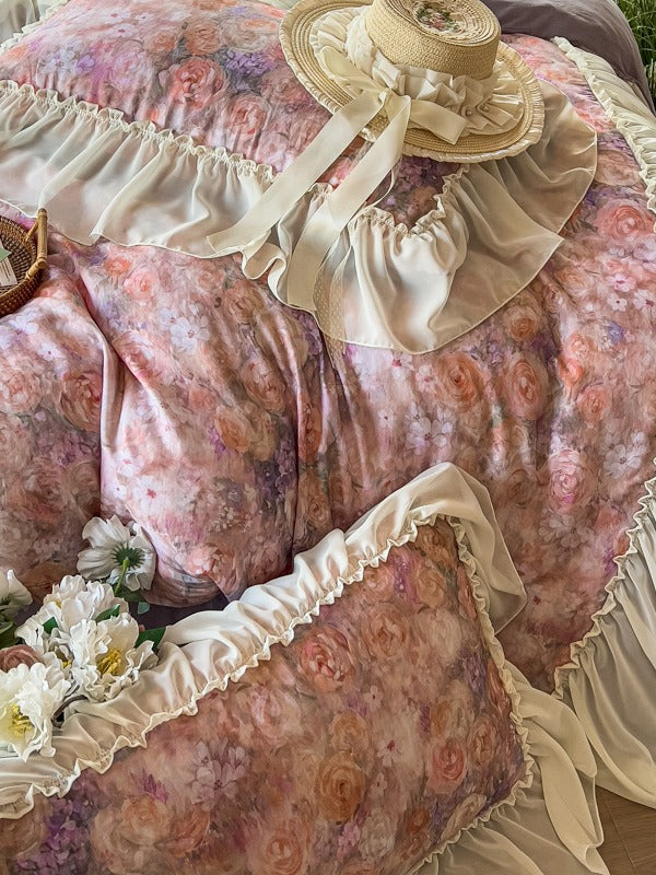 Maison Ruffle Printed Cotton Muslin Duvet Cover original reference image 23