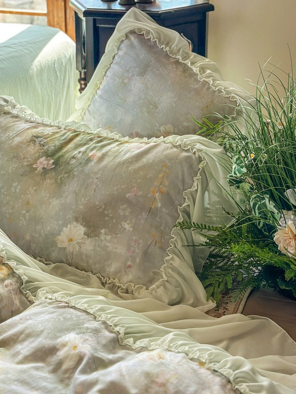 Maison Ruffle Printed Cotton Muslin Duvet Cover original reference image 26