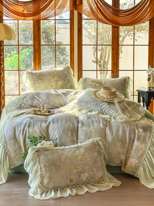 Maison Ruffle Printed Cotton Muslin Duvet Cover original reference image 28