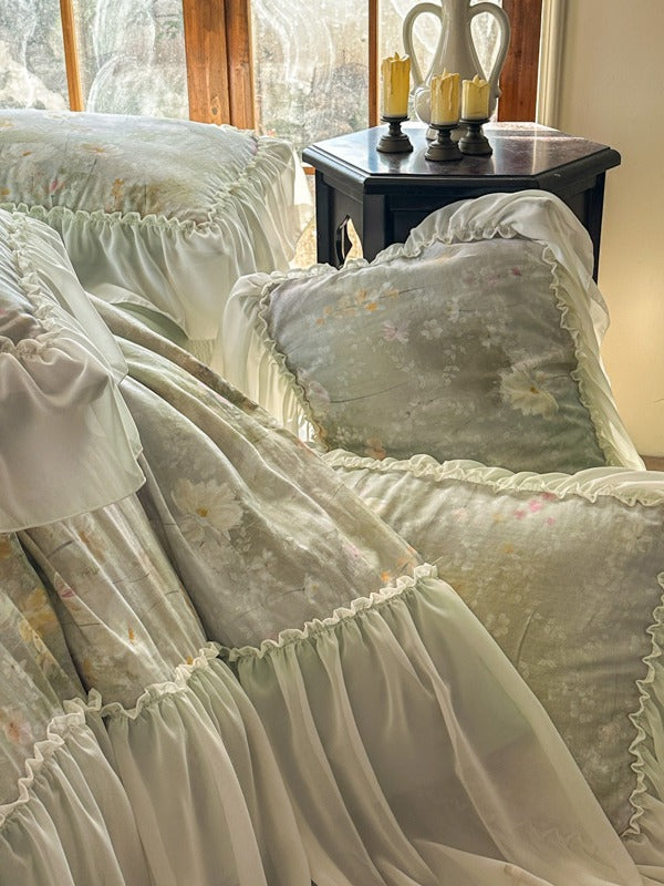 Maison Ruffle Printed Cotton Muslin Duvet Cover original reference image 29