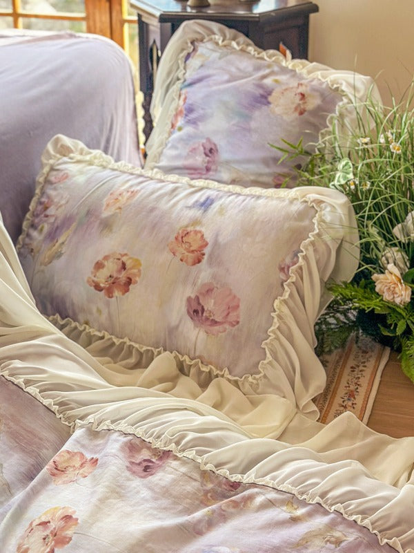 Maison Ruffle Printed Cotton Muslin Duvet Cover original reference image 31