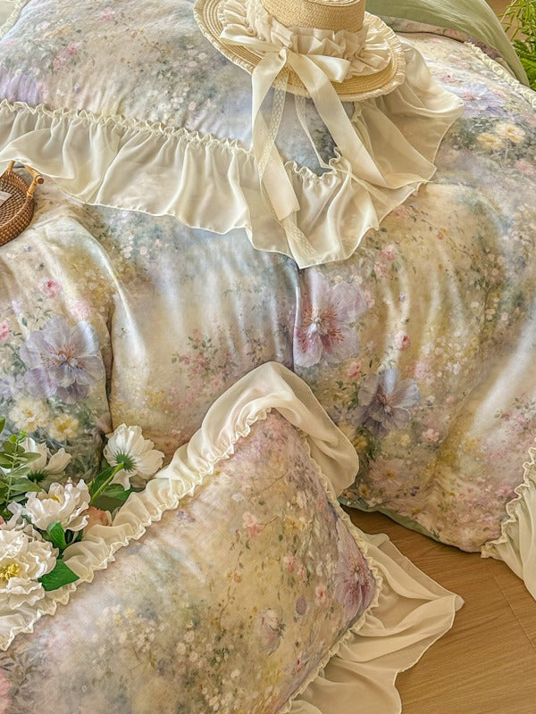Maison Ruffle Printed Cotton Muslin Duvet Cover original reference image 38