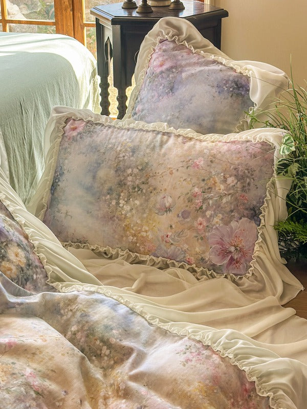 Maison Ruffle Printed Cotton Muslin Duvet Cover original reference image 40
