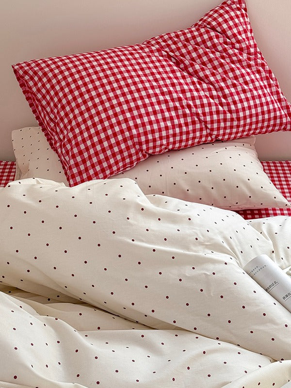 Mallow Contrast Washed Cotton Duvet Cover original reference image 2