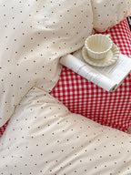 Mallow Contrast Washed Cotton Duvet Cover original reference image 3