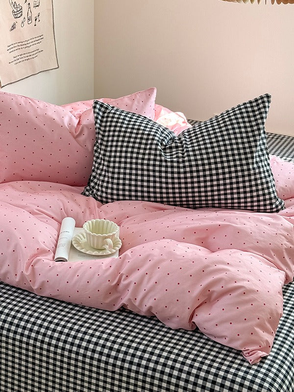 Mallow Contrast Washed Cotton Duvet Cover original reference image 9