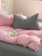 Mallow Contrast Washed Cotton Duvet Cover original reference image 9