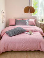 Mallow Contrast Washed Cotton Duvet Cover original reference image 12