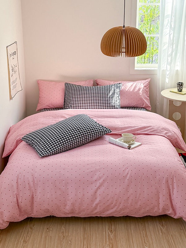 Mallow Contrast Washed Cotton Duvet Cover original reference image 12