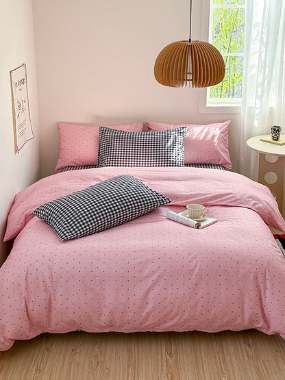 Mallow Contrast Washed Cotton Duvet Cover original reference image 12