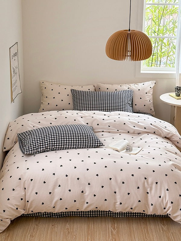 Mallow Contrast Washed Cotton Duvet Cover original reference image 18