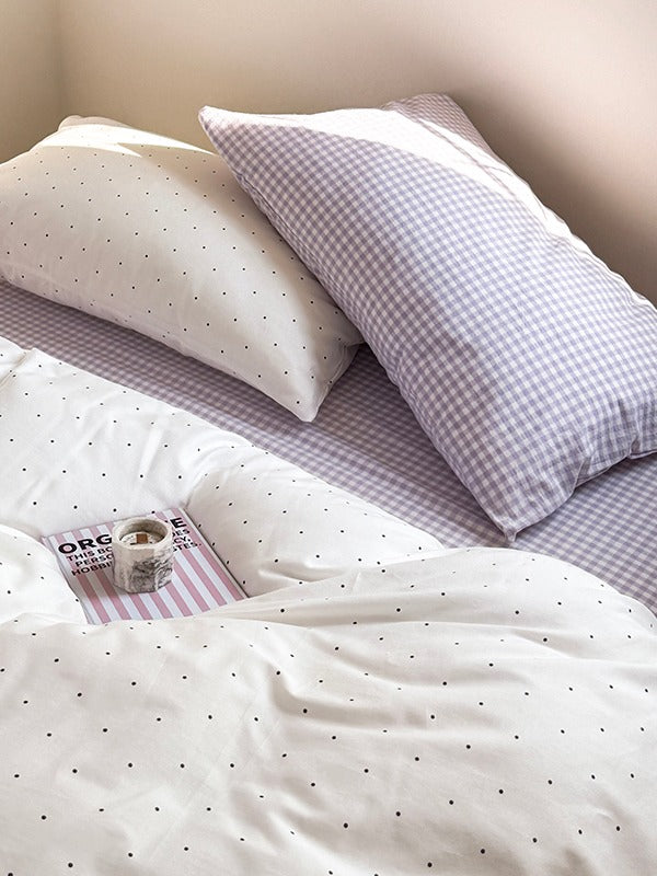 Mallow Contrast Washed Cotton Duvet Cover original reference image 20