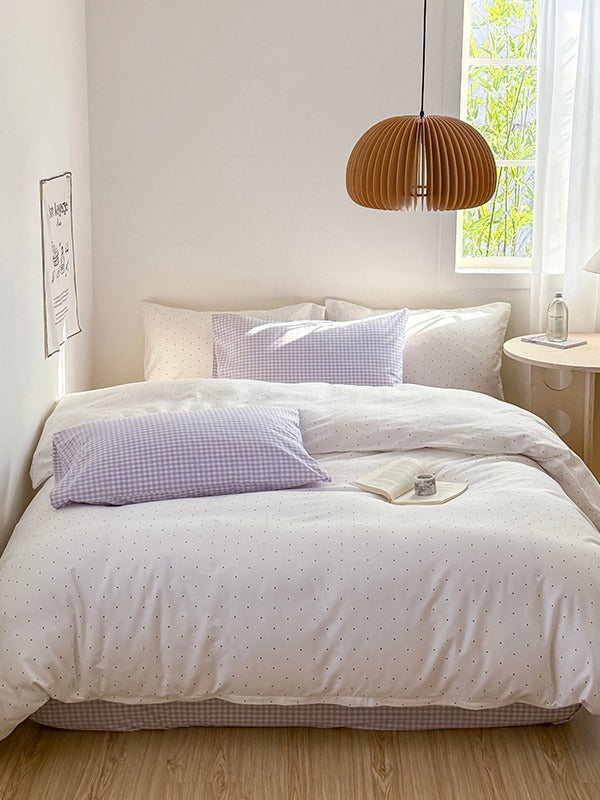 Mallow Contrast Washed Cotton Duvet Cover original reference image 24