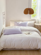 Mallow Contrast Washed Cotton Duvet Cover original reference image 24