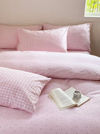 Mallow Contrast Washed Cotton Duvet Cover original reference image 26