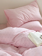 Mallow Contrast Washed Cotton Duvet Cover original reference image 27