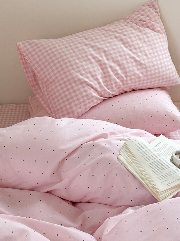 Mallow Contrast Washed Cotton Duvet Cover original reference image 27