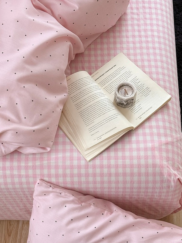 Mallow Contrast Washed Cotton Duvet Cover original reference image 29