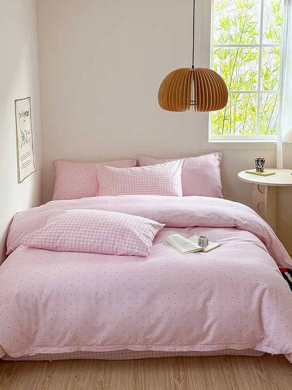 Mallow Contrast Washed Cotton Duvet Cover original reference image 30