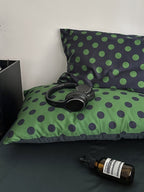 Matcha Dot Printed Cotton Sateen Duvet Cover original reference image 5