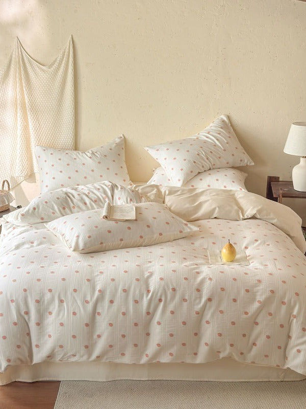 Meadow Clip Jacquard Brushed Cotton Duvet Cover original reference image 1