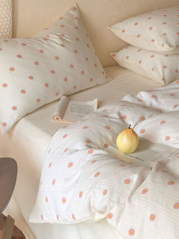 Meadow Clip Jacquard Brushed Cotton Duvet Cover original reference image 2