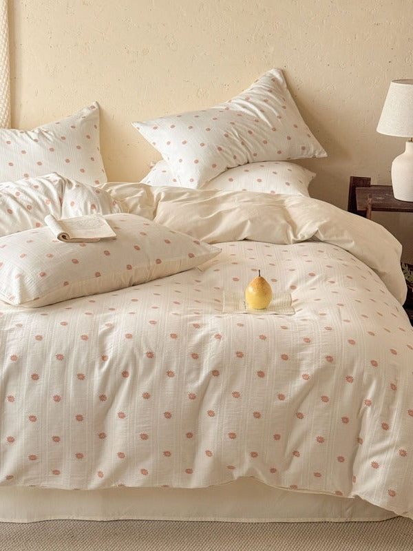 Meadow Clip Jacquard Brushed Cotton Duvet Cover original reference image 3