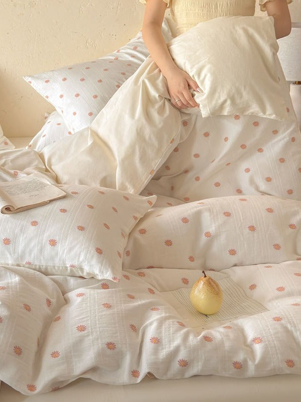 Meadow Clip Jacquard Brushed Cotton Duvet Cover original reference image 4