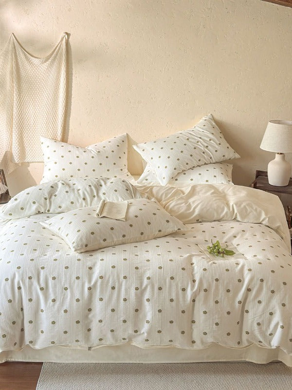Meadow Clip Jacquard Brushed Cotton Duvet Cover original reference image 10