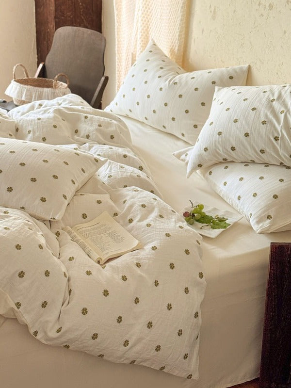 Meadow Clip Jacquard Brushed Cotton Duvet Cover original reference image 14
