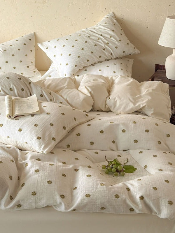 Meadow Clip Jacquard Brushed Cotton Duvet Cover original reference image 16