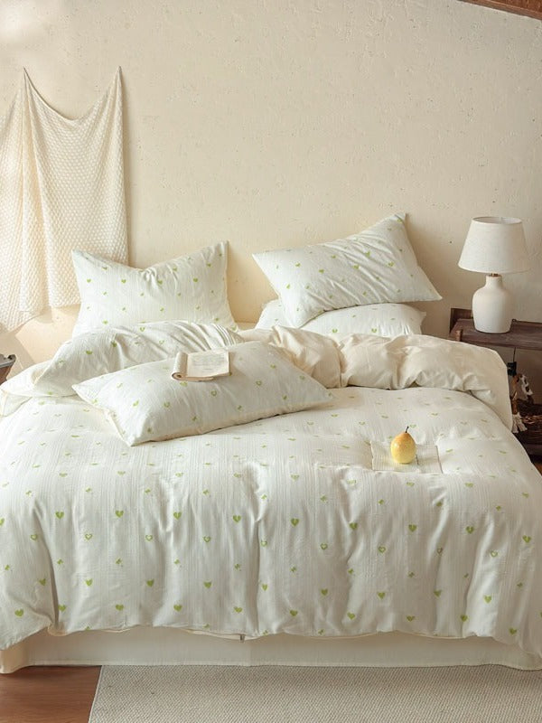 Meadow Clip Jacquard Brushed Cotton Duvet Cover original reference image 17