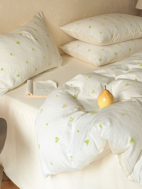 Meadow Clip Jacquard Brushed Cotton Duvet Cover original reference image 18