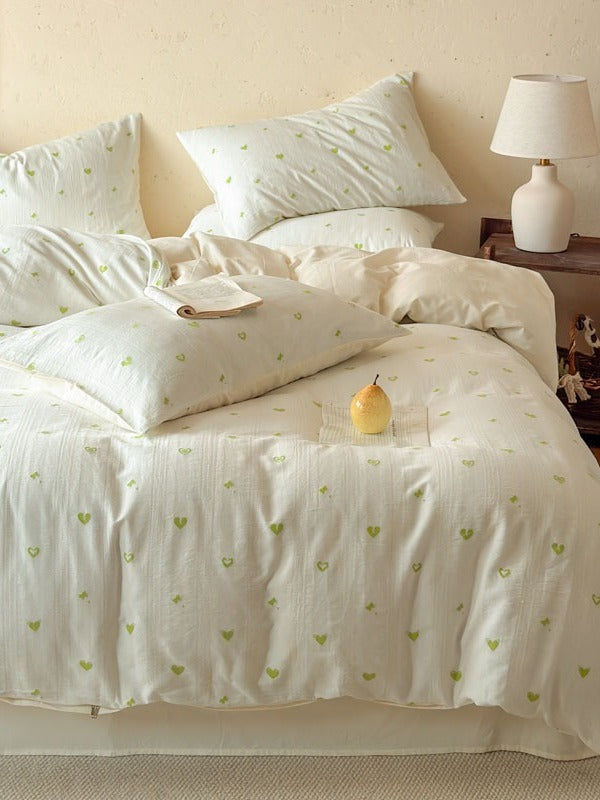 Meadow Clip Jacquard Brushed Cotton Duvet Cover original reference image 19