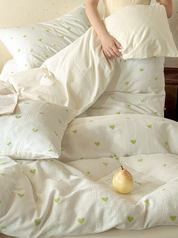 Meadow Clip Jacquard Brushed Cotton Duvet Cover original reference image 20