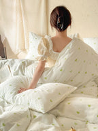 Meadow Clip Jacquard Brushed Cotton Duvet Cover original reference image 21
