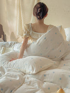 Meadow Clip Jacquard Brushed Cotton Duvet Cover original reference image 29