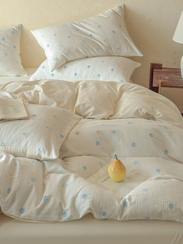 Meadow Clip Jacquard Brushed Cotton Duvet Cover original reference image 32