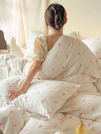 Meadow Clip Jacquard Brushed Cotton Duvet Cover original reference image 37