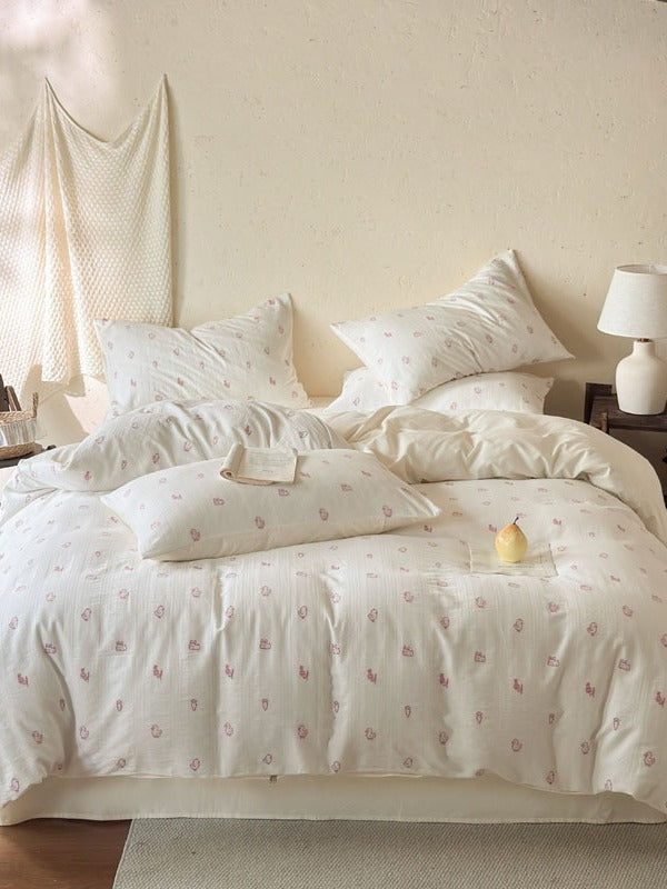Meadow Clip Jacquard Brushed Cotton Duvet Cover original reference image 42