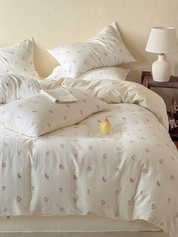 Meadow Clip Jacquard Brushed Cotton Duvet Cover original reference image 43