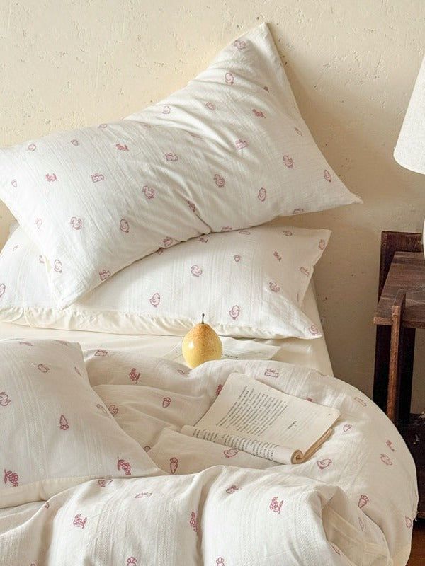 Meadow Clip Jacquard Brushed Cotton Duvet Cover original reference image 47